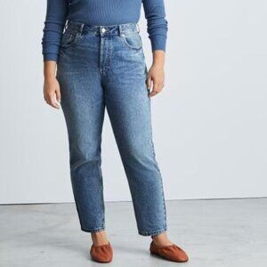 Everlane The Curvy 90s Cheeky Straight Leg High Rise Jean Vintage Mid Blue 26